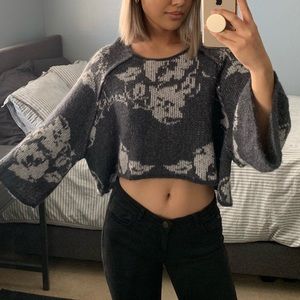 Free People Oversized Cropped Sweater